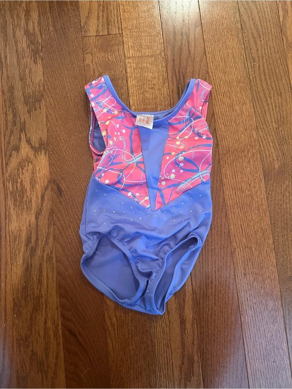 Cat & Jack Purple and Pink Patterned Girls Leotard